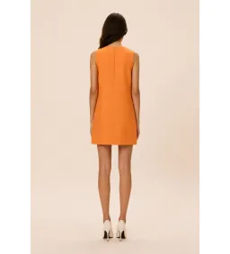Rachel Gilbert Ludovica Shift Mini Dress in Orange AU12 for rent on The Volte - image 2