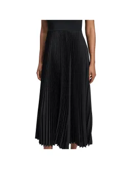 Theory Pleated Combo Dress In Textured Satin Black Size XS for rent on The Volte - image 5
