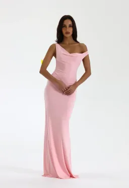 Natalie Rolt Bettina Gown Blossom Pink Full Length Dress (size 10AU) for rent on The Volte - image 1