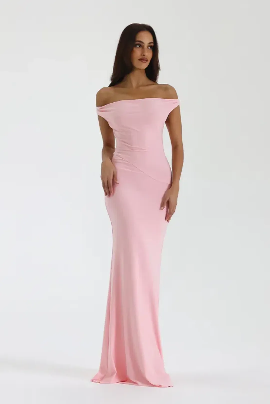Natalie Rolt Bettina Gown Blossom Pink Full Length Dress (size 10AU) for rent on The Volte - main image