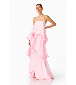 Elliatt Tilly Tiered Maxi Dress in Pale Pink Size 12 for rent on The Volte - image 4