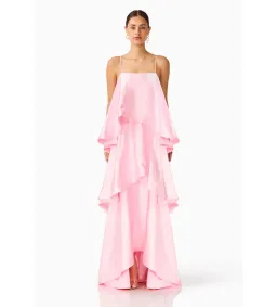 Elliatt Tilly Tiered Maxi Dress in Pale Pink Size 14 for rent on The Volte - image 1