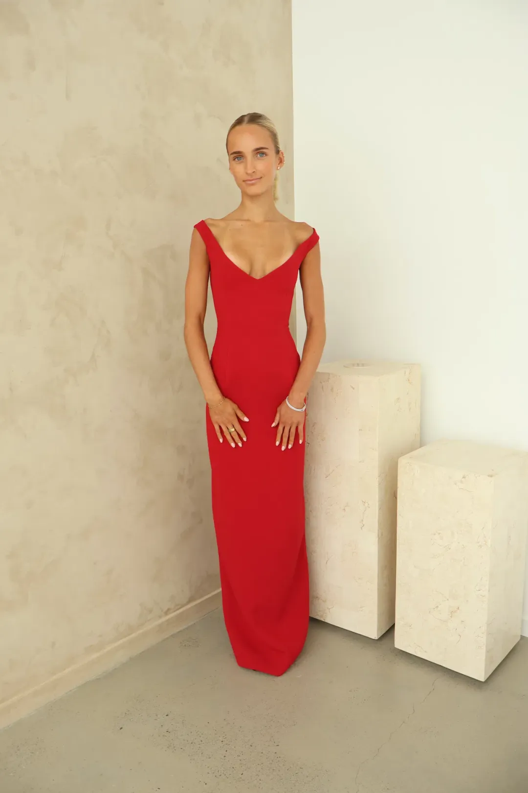 Arcina Ori Ellery Maxi Dress Red Red Size XS/AU 6 for rent on The Volte - main image