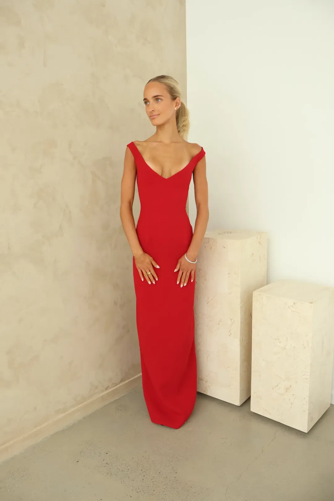 Arcina Ori Ellery Maxi Dress Red Red Size XS/AU 6 for rent on The Volte - main image