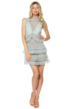 Self Portrait Teardrop Dress Green Size 6 for rent on The Volte - image 1