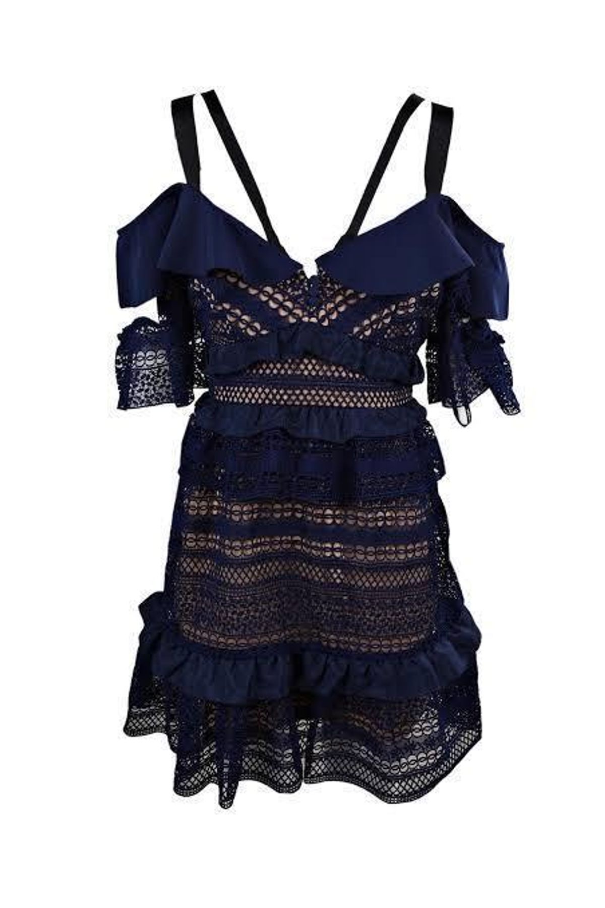 Self Portrait Striped Panelled dress size 8 - Image 2