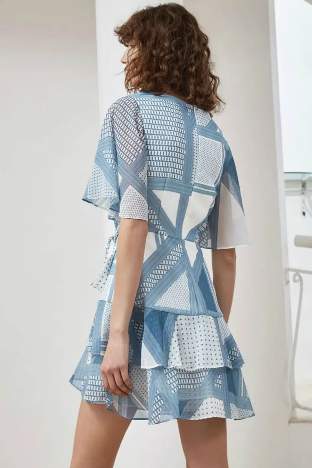C/MEO Collective Allude Mini Dress Print Size 8 for rent on The Volte - main image
