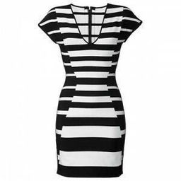 Herve Leger Bandage Dress Black/White Size 6 for rent on The Volte - image 3