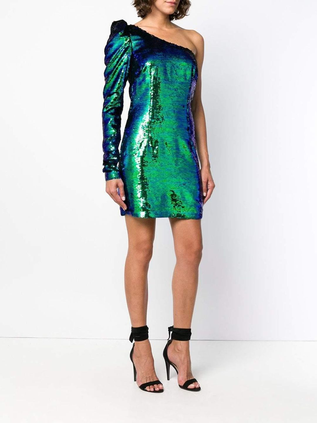 Amen Sequin Mini Dress Green Size 8 for rent on The Volte - main image