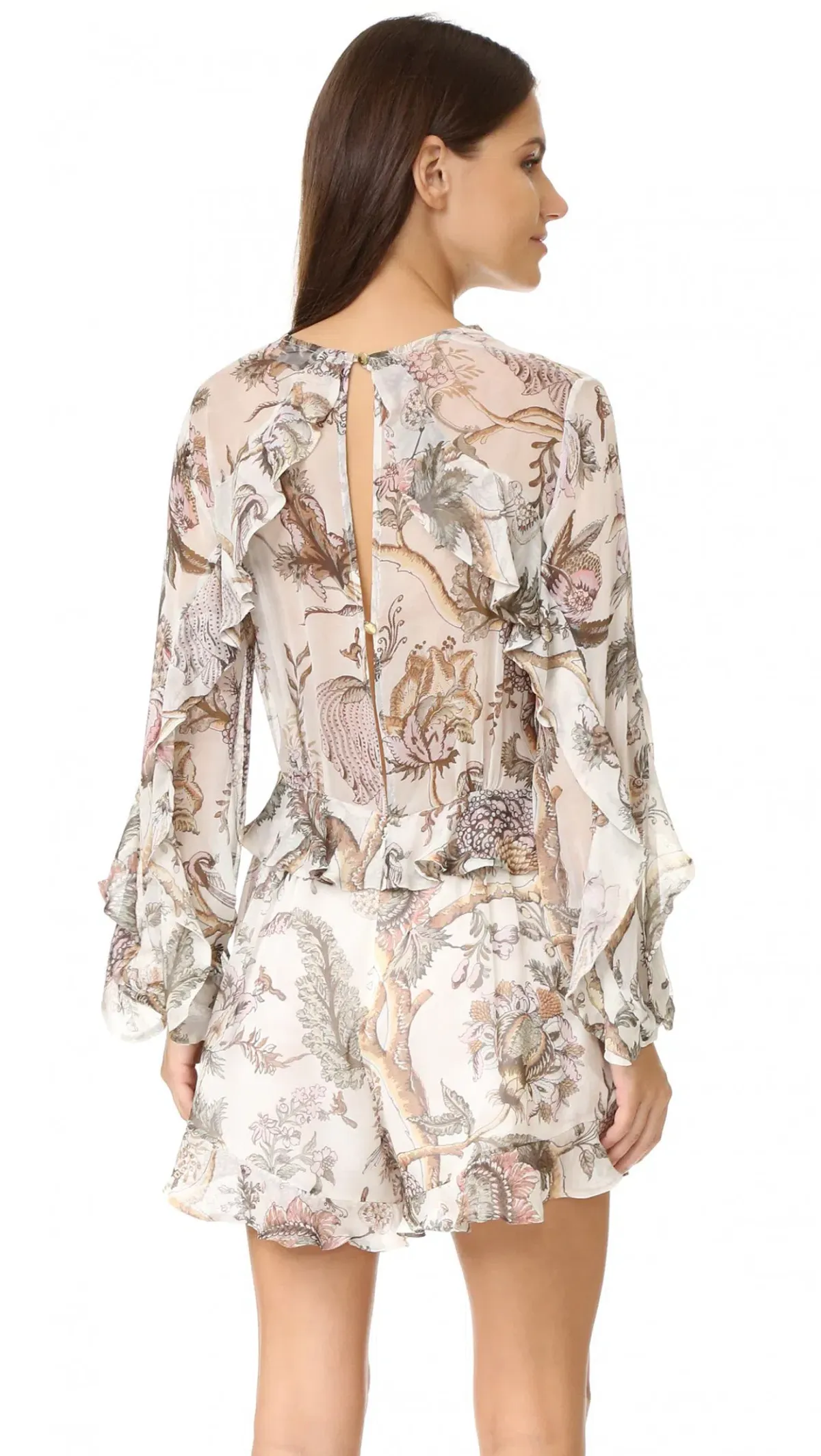 Zimmermann Karmic Flounce Playsuit Indienne Floral Size 6 - Image 2