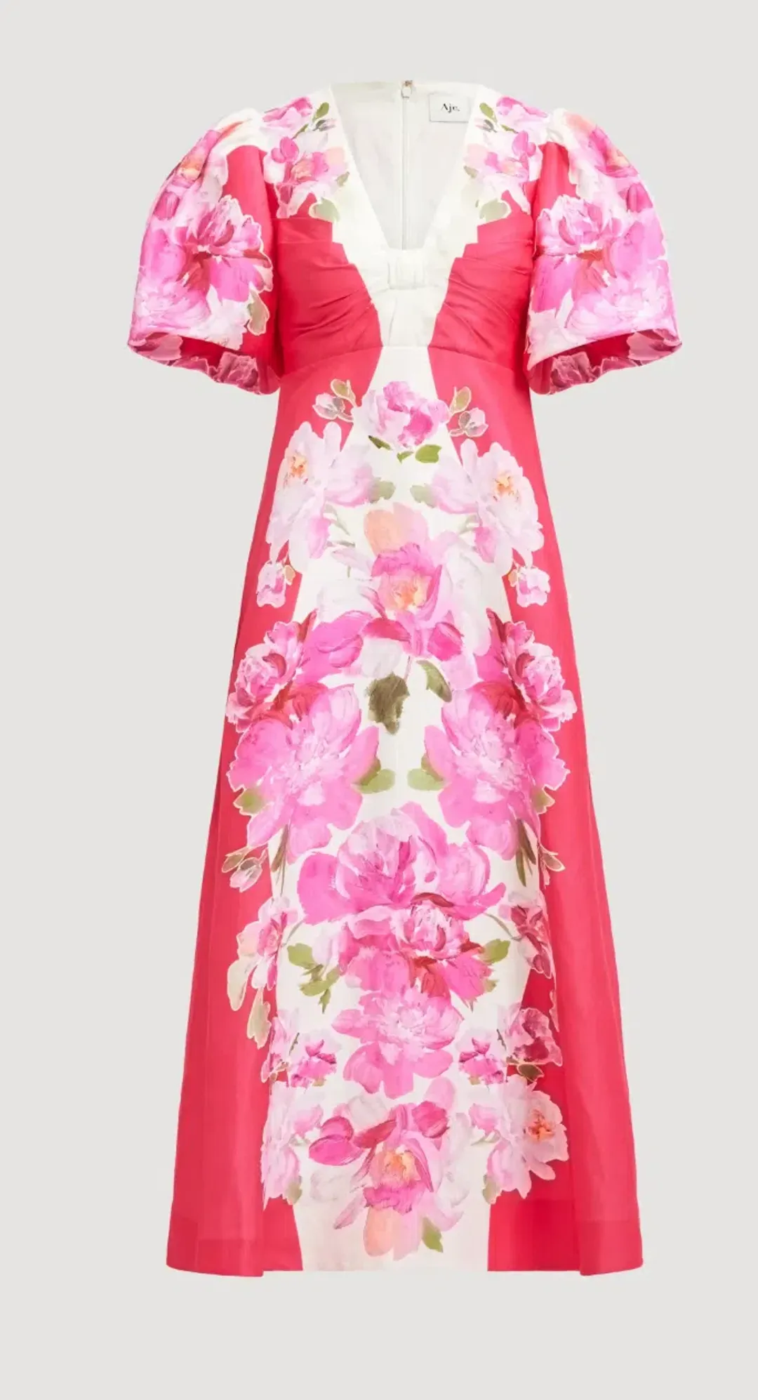 AJE OVERFLOW KNOTTED MIDI DRESS SIZE 10 for rent on The Volte - main image