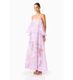 Elliatt Elysia Tiered Gown in Purple Floral Size L/AU 12 for rent on The Volte - image 3