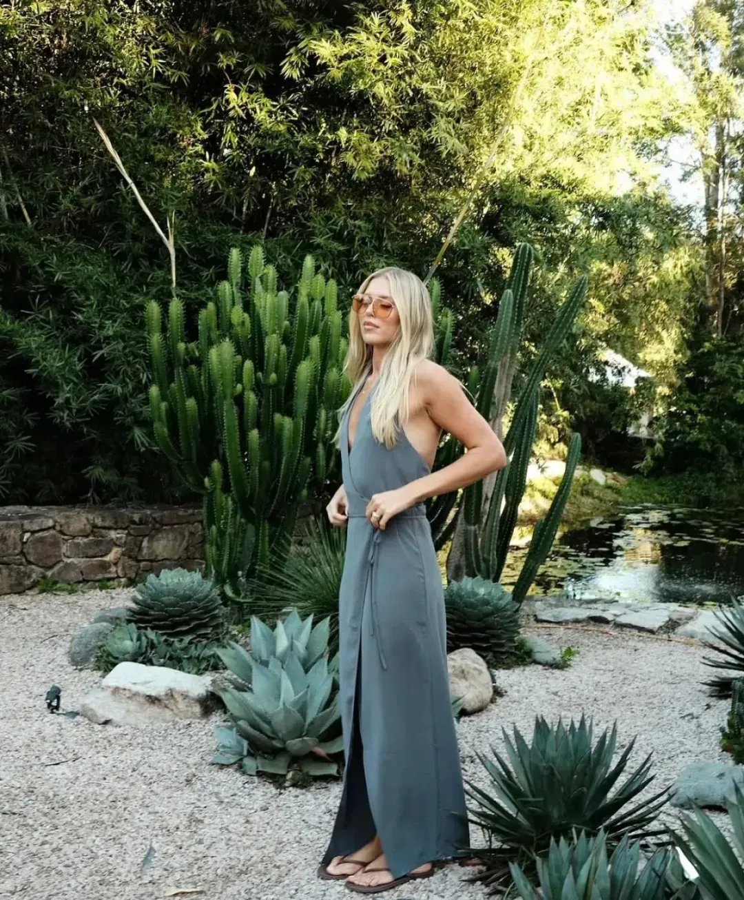 Henne Vida Maxi Dress Slate Size AU 6 for rent on The Volte - main image