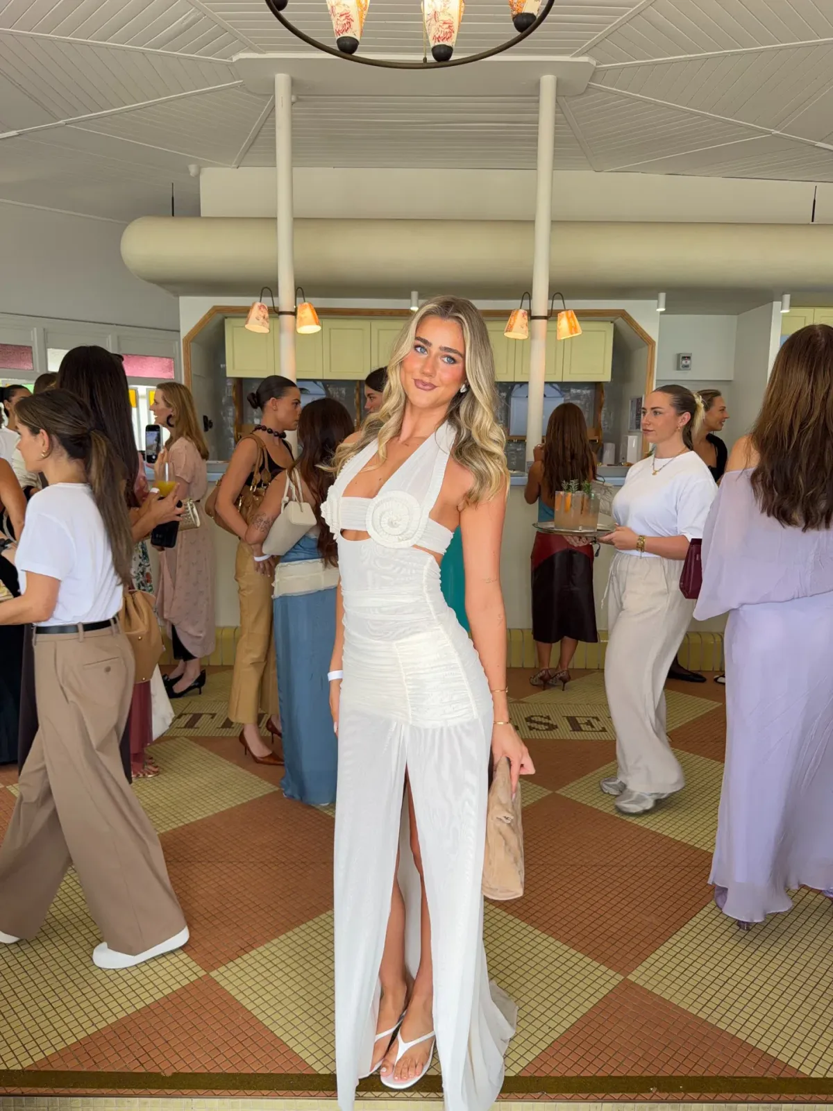 Bec & Bridge Viola Spiral Maxi Dress in Buttercream Size 8 - Image 2