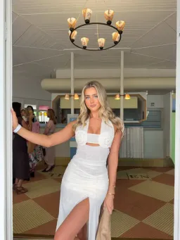 Bec & Bridge Viola Spiral Maxi Dress in Buttercream Size 8 for rent on The Volte - image 3