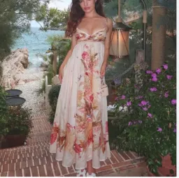 Zimmermann Ascension Twist Front midi Dress Size 0 / Aus 8 for rent on The Volte - image 2