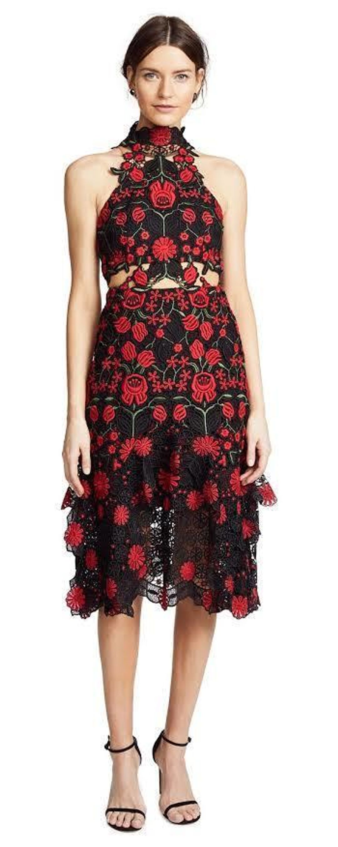 Thurley English Rose Midi White Dress Size 8 for rent on The Volte - main image