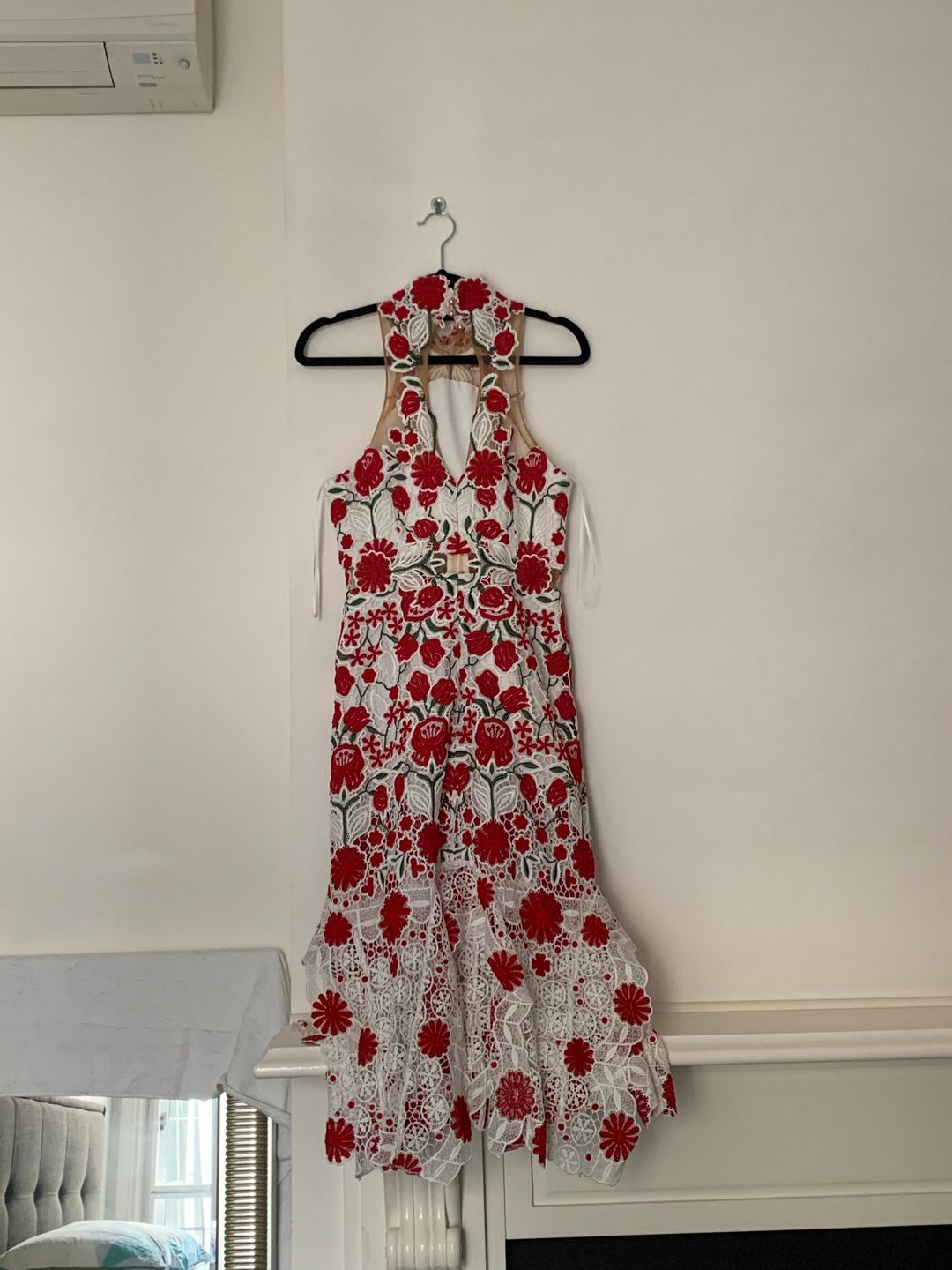 Thurley English Rose Midi White Dress Size 8 for rent on The Volte - main image