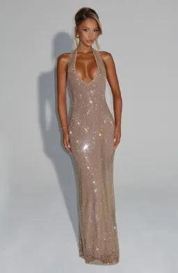 babyboo starla maxi dress size xs (Gold) for rent on The Volte - image 3