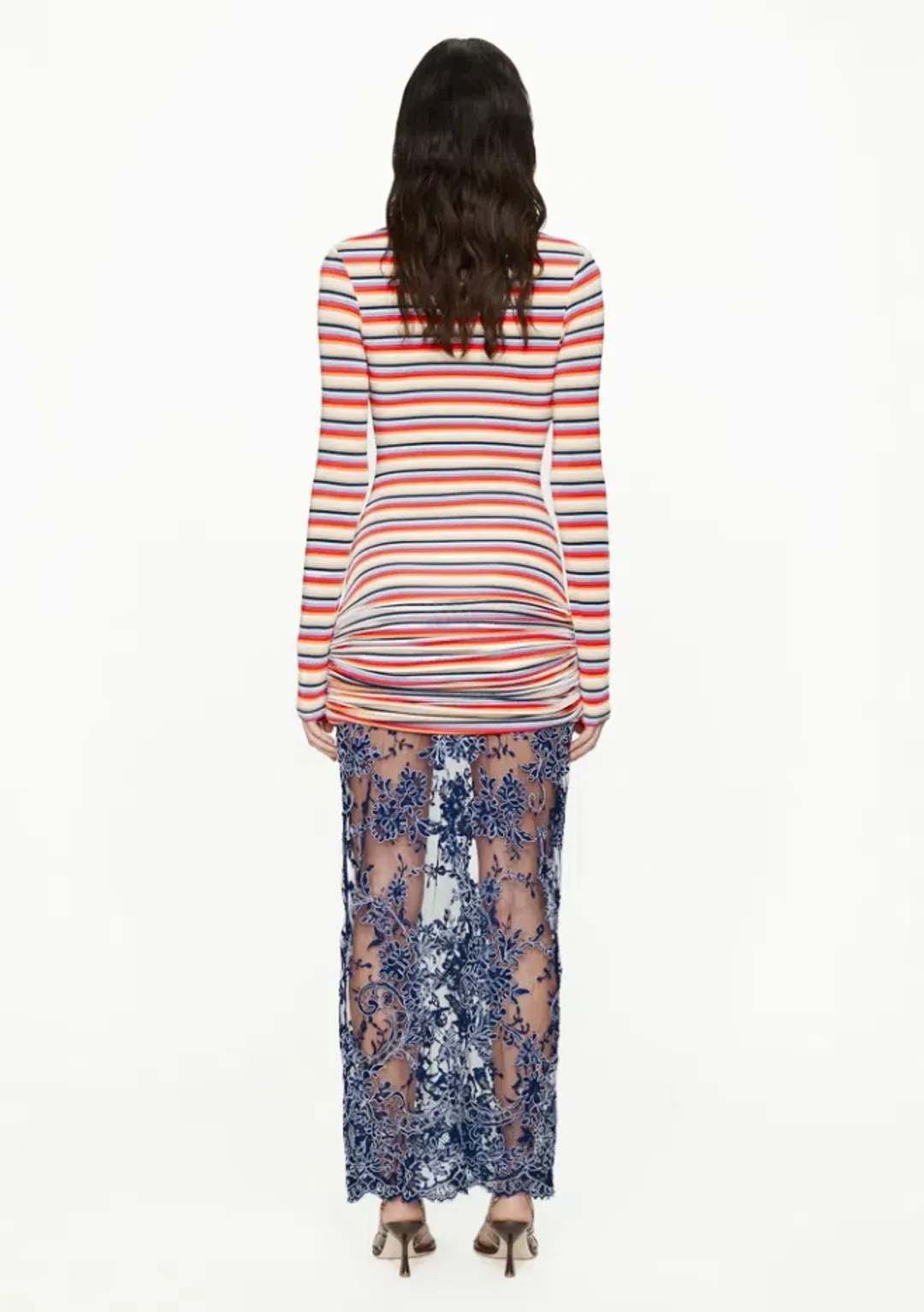 Christopher Esber Calypso Iris Lace Long Sleeve Dress Size 10 for rent on The Volte - main image