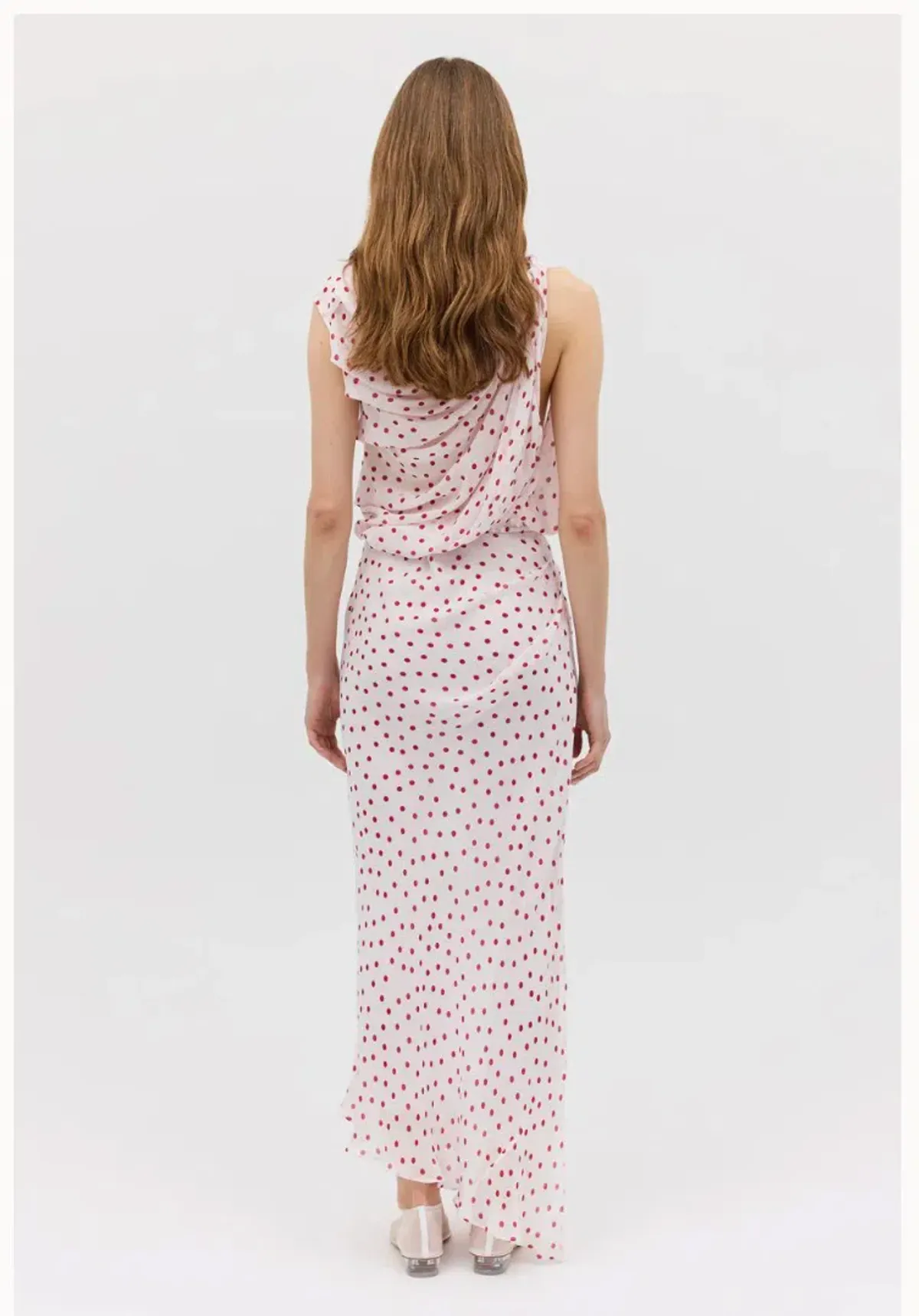 Bianca Spender Polka Dot Chiffon Tumble Dress - Image 5