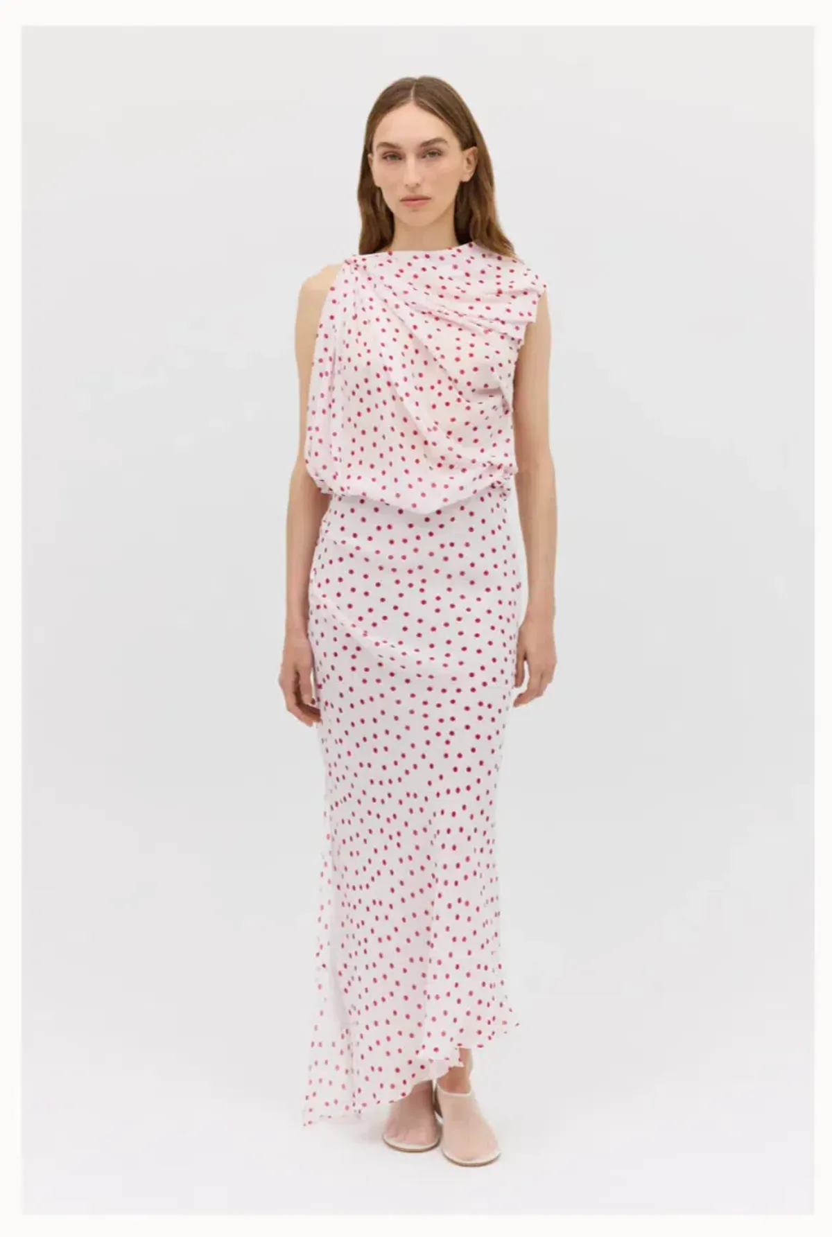 Bianca Spender Polka Dot Chiffon Tumble Dress for rent on The Volte - main image