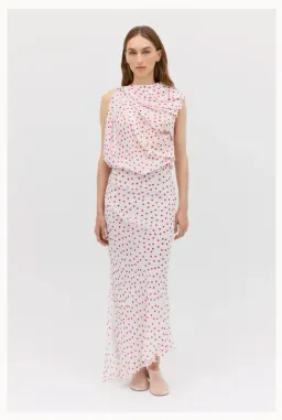 Bianca Spender Polka Dot Chiffon Tumble Dress for rent on The Volte - image 1