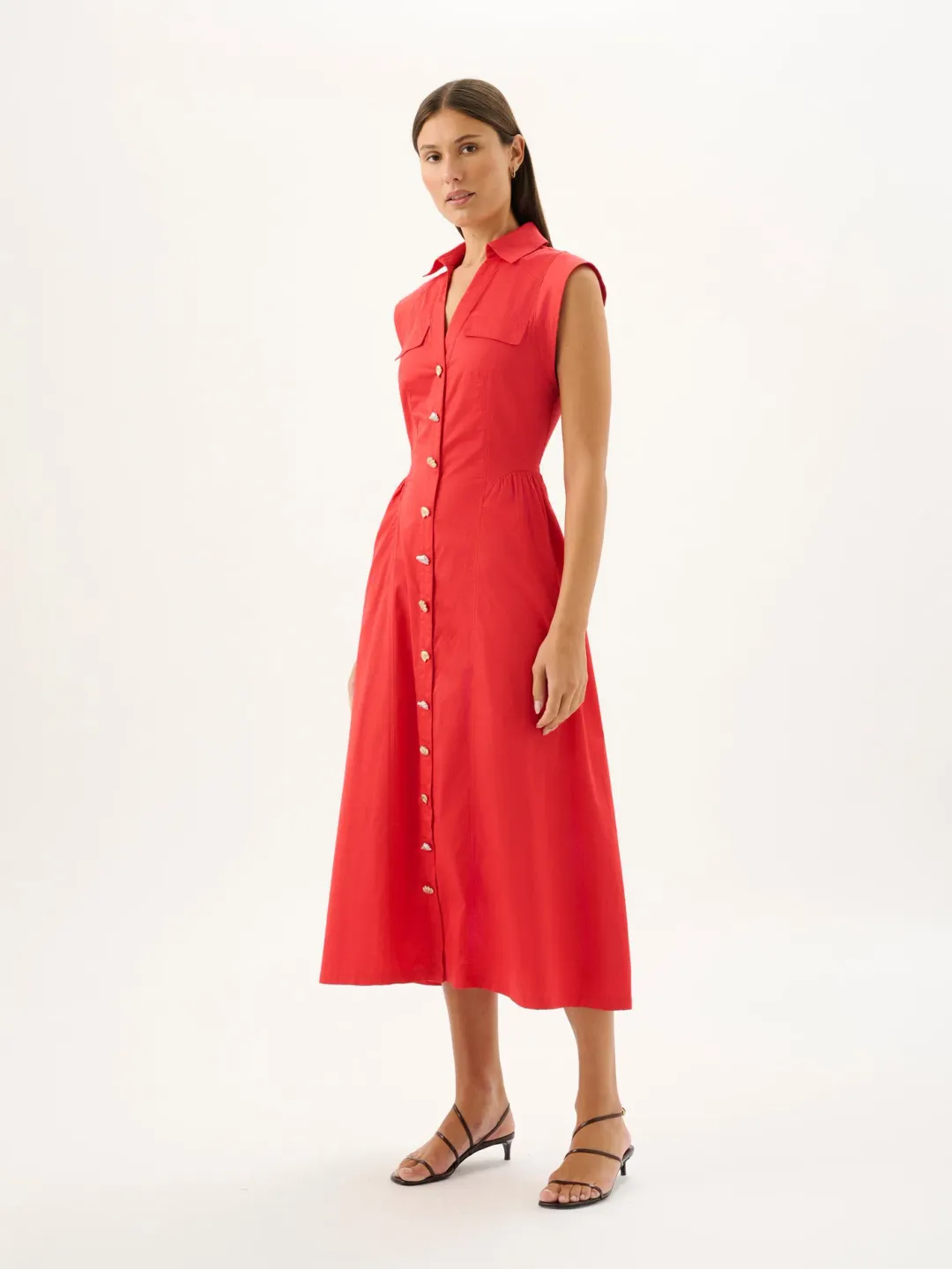 SKYLAR MIDI DRESS | ROSSO for rent on The Volte - main image