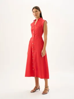 SKYLAR MIDI DRESS | ROSSO for rent on The Volte - image 2
