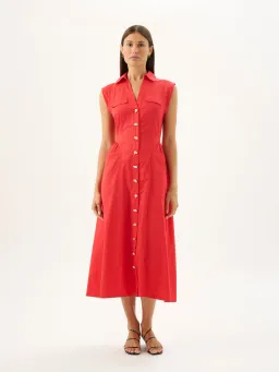 SKYLAR MIDI DRESS | ROSSO for rent on The Volte - image 1