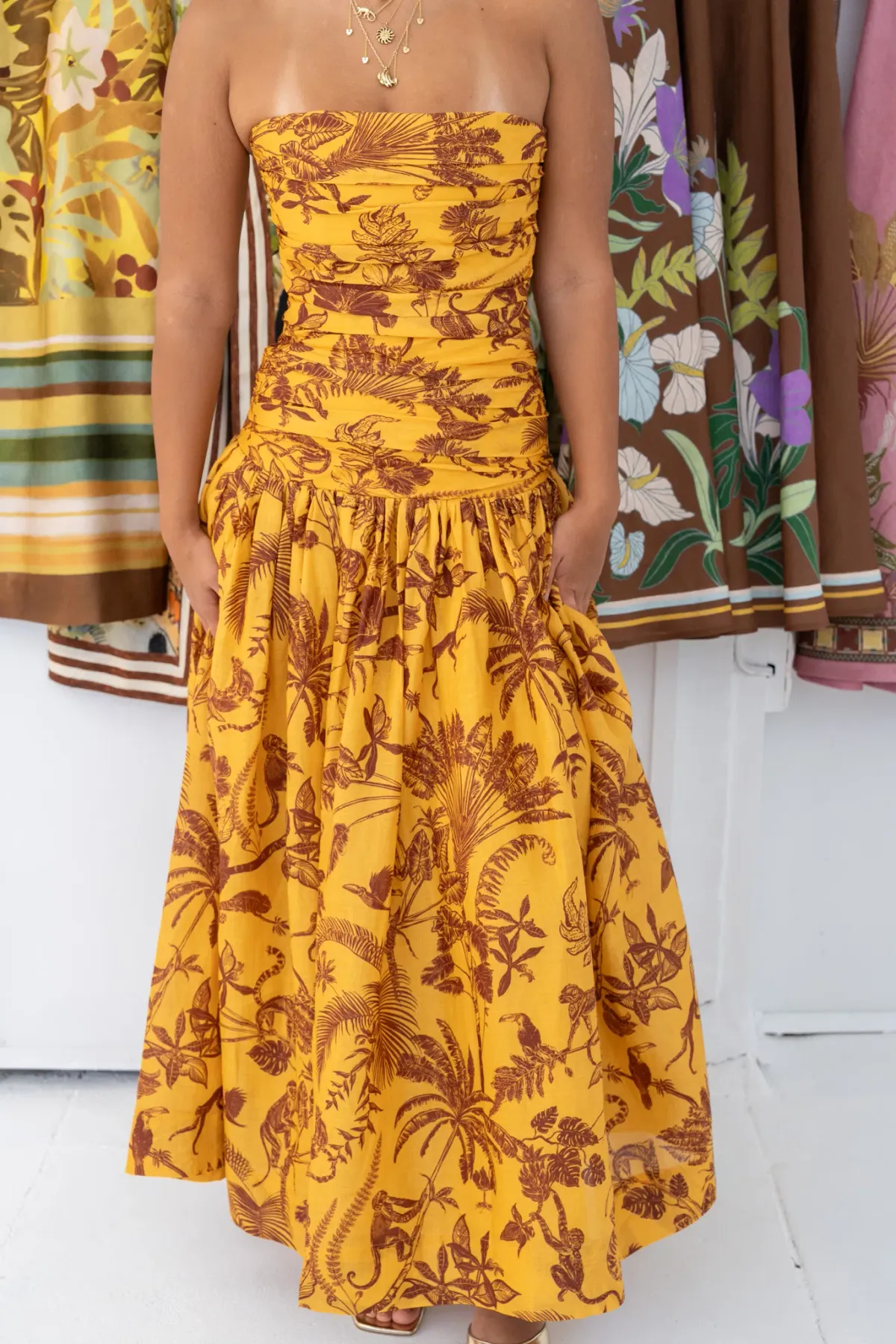 Alemais Banana Blossom Ruched Gown- 6 - Image 2