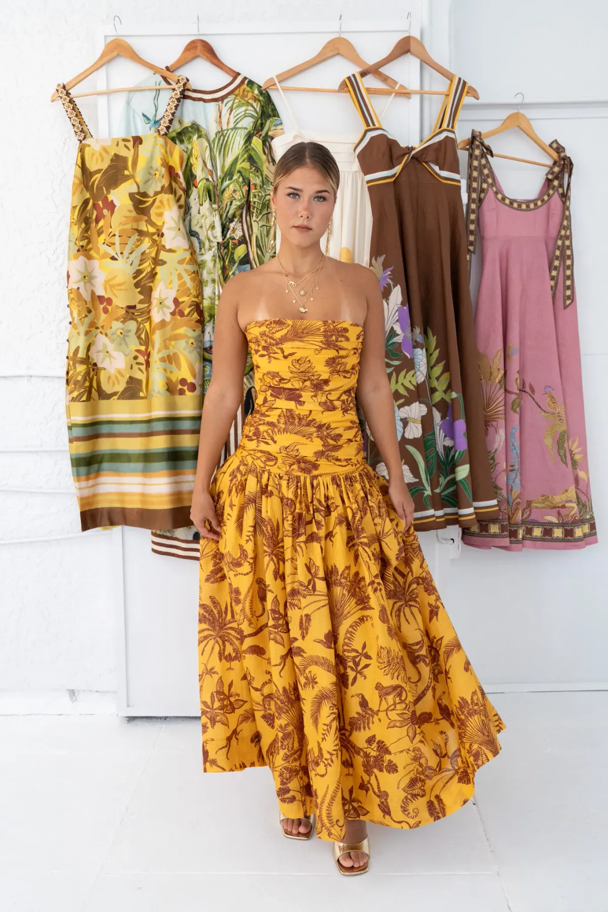 Alemais Banana Blossom Ruched Gown- 6 - Image 1