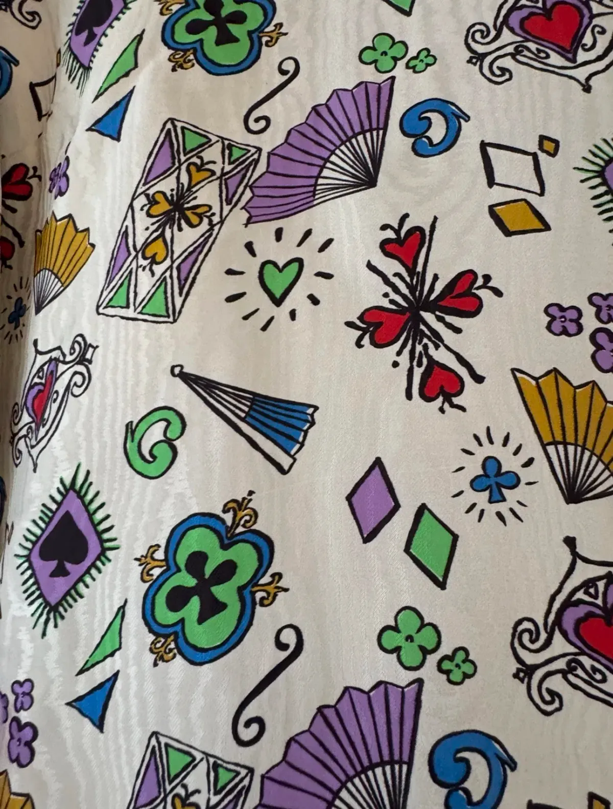 Kitri Carlotta Playing Cards Feather Mini Dress. Size 12 - Image 2