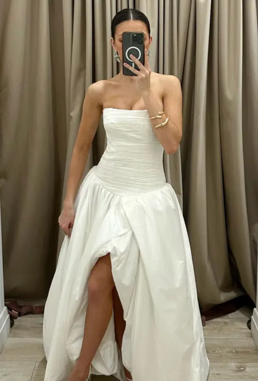 Aje Bubble Hem in White for rent on The Volte - main image