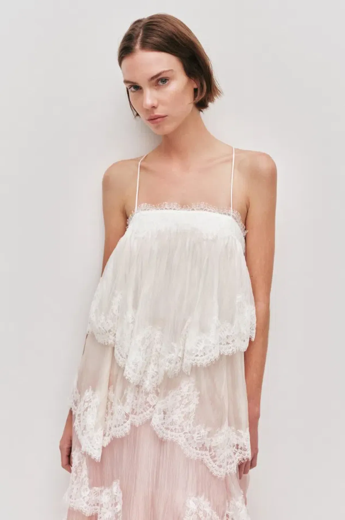 AJE Ophelia Lace Gown Pink White Multi Size 8 - Image 3