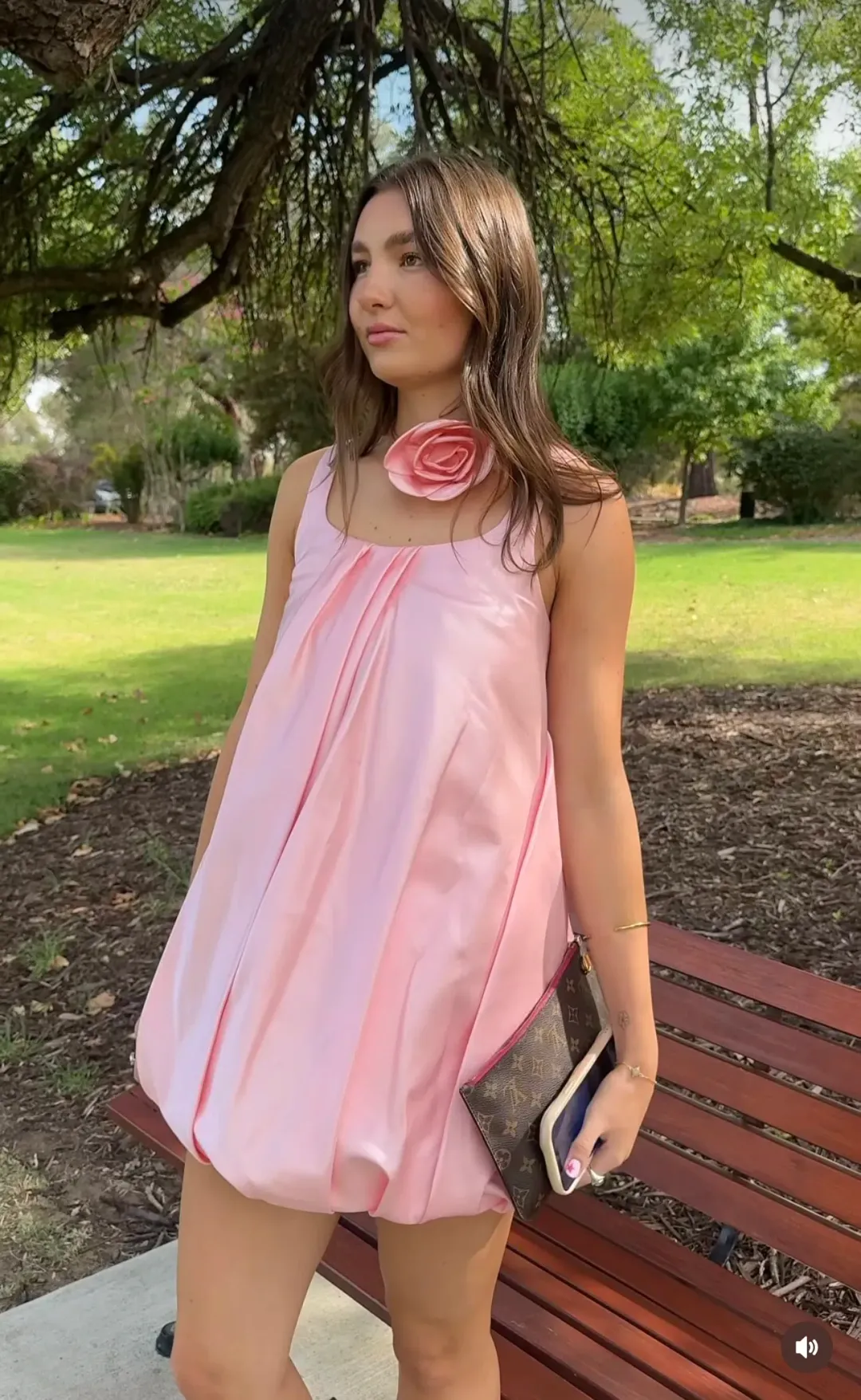 Leo Lin Suki Puff Mini in Blush Pink Size 8 for rent on The Volte - main image