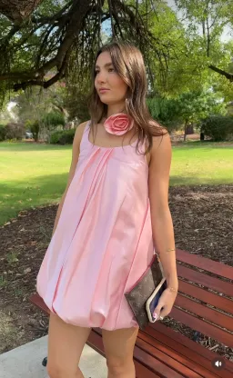 Leo Lin Suki Puff Mini in Blush Pink Size 8 for rent on The Volte - image 1