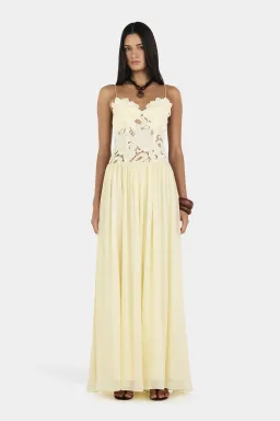 Hansen And Gretel Stephanie Maxi Dress Butter Size 10 for rent on The Volte - image 2