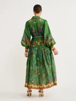 Alemais Birdie Shirt Dress in Jade Size AU 14 for rent on The Volte - image 3