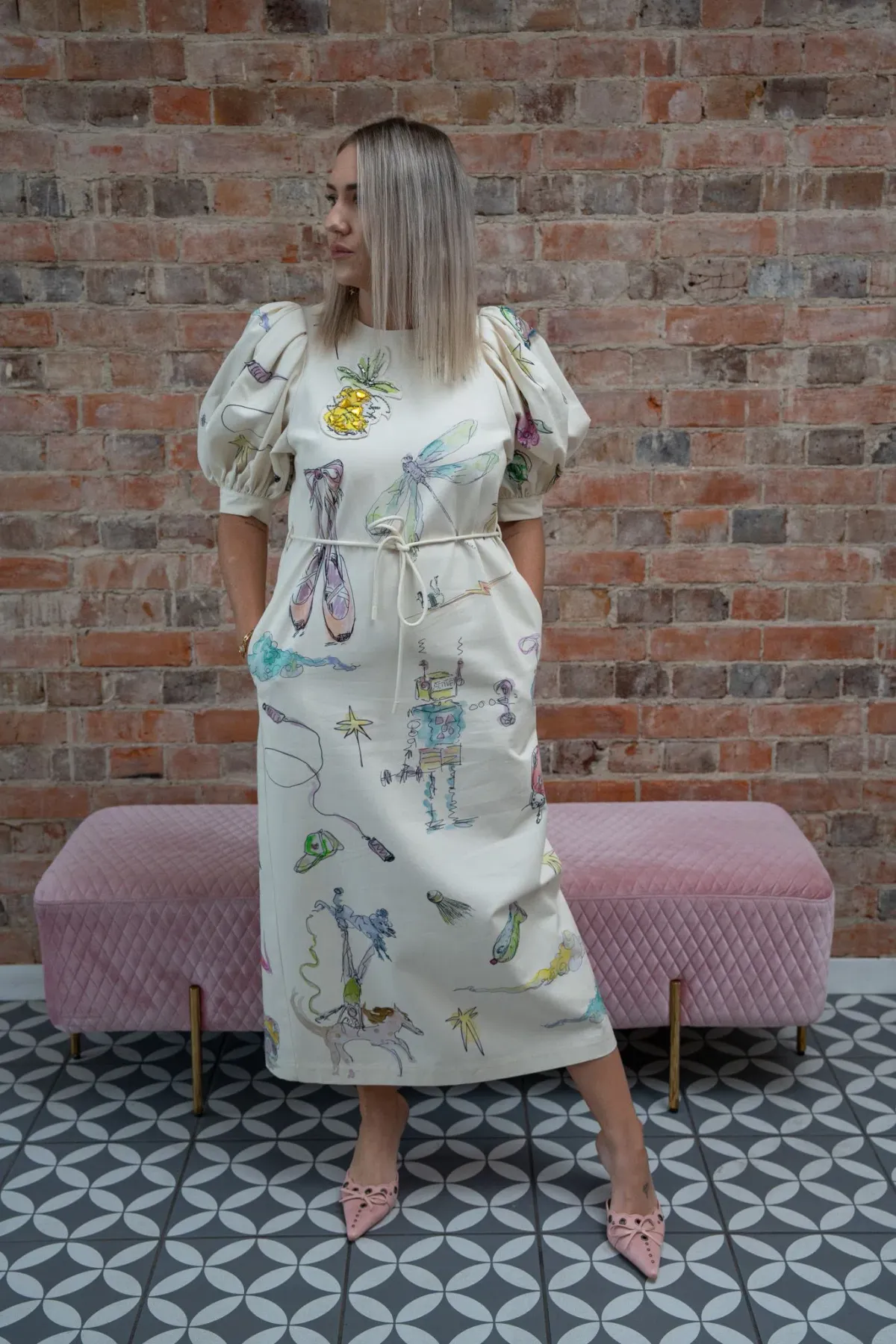 ALEMAIS COURT MIDI DRESS SIZE 14 for rent on The Volte - main image