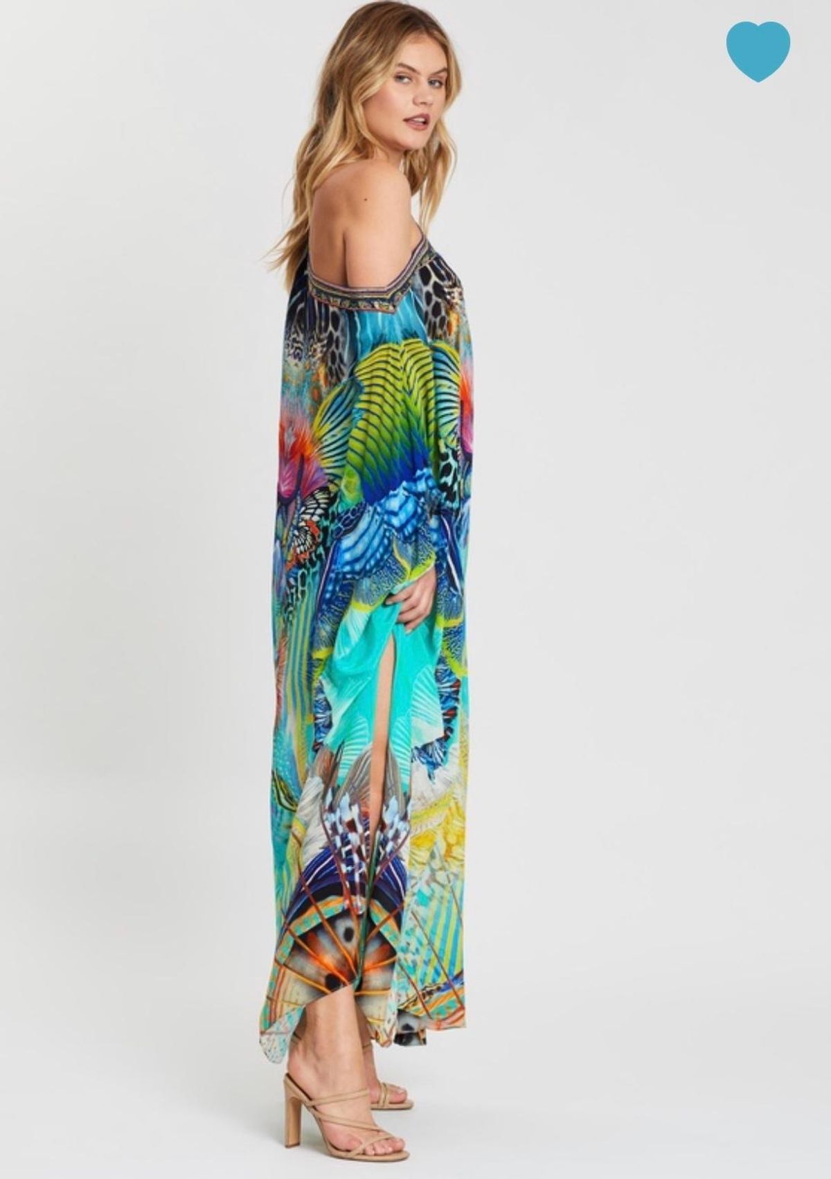 Camilla One Shoulder Kaftan Print Size 8 - Image 3