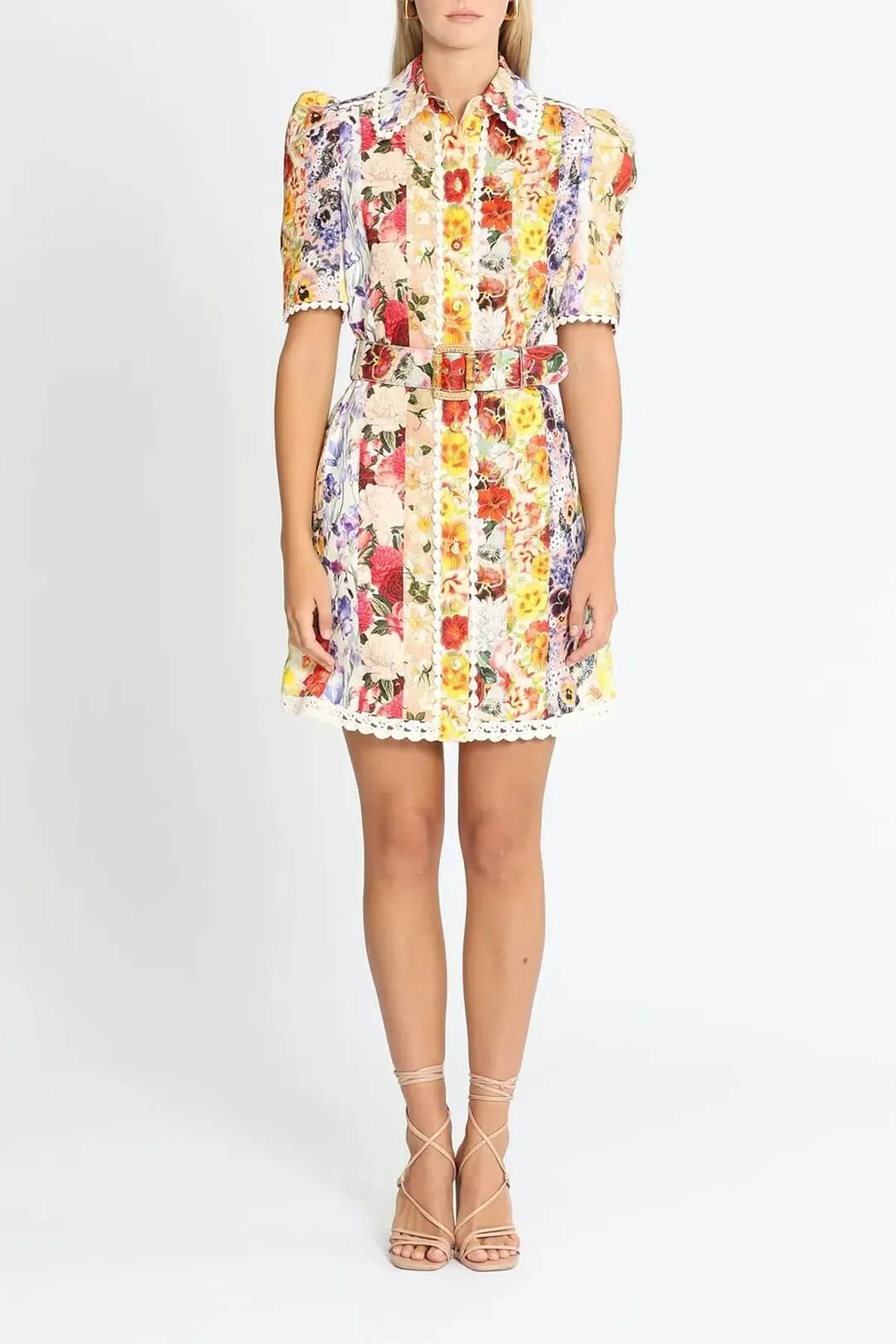 ZIMMERMANN WONDERLAND SHIRTDRESS MINI SIZE 3/14 - Image 1