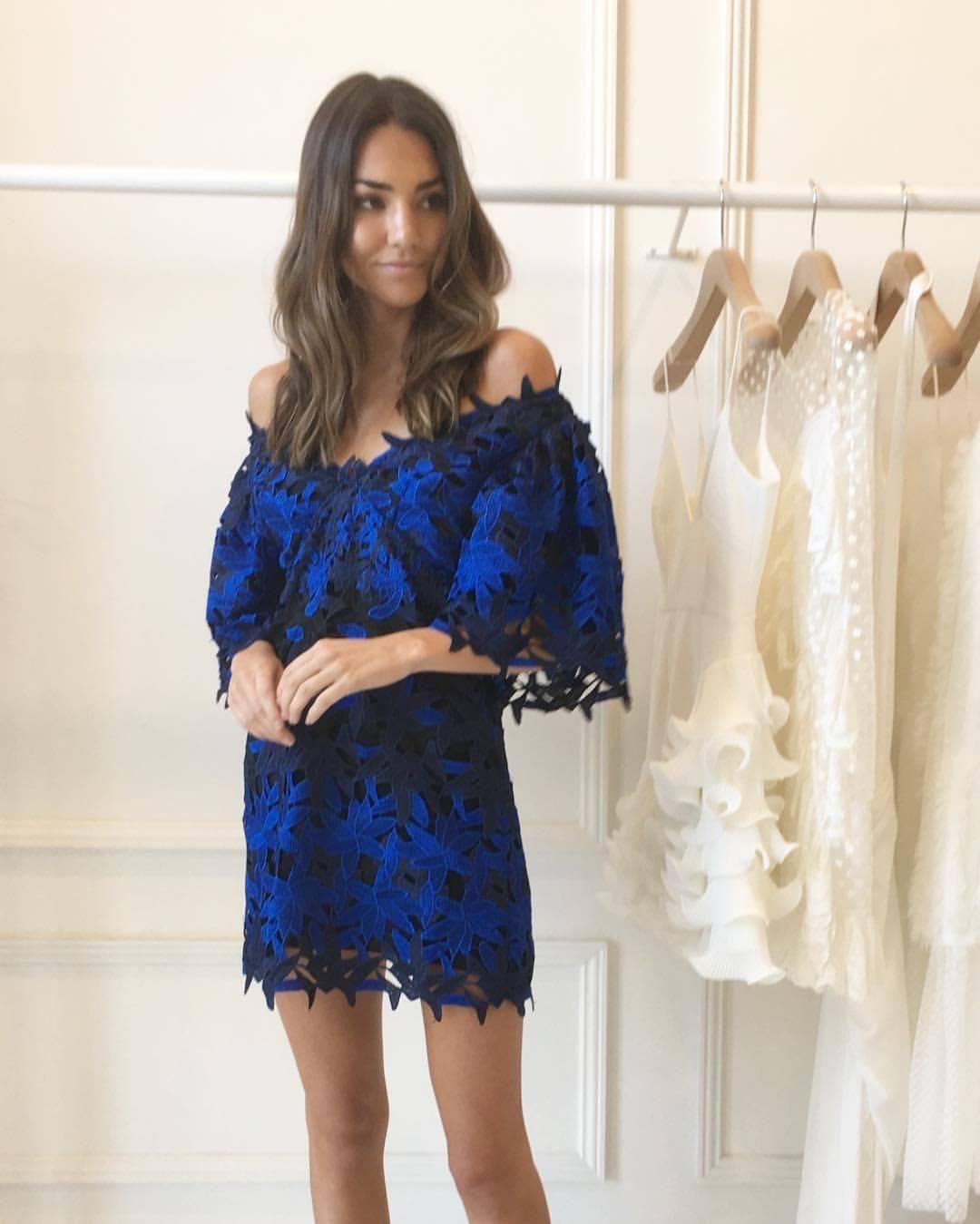 Acler The Elk Mini Dress Blue Size 8 for rent on The Volte - main image