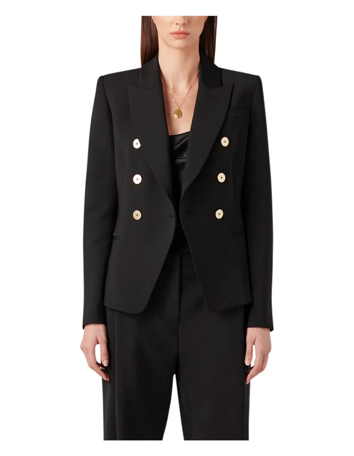 Camilla And Marc Dimmer Blazer Jacket In Blake Black | Size AU 8 - Image 2