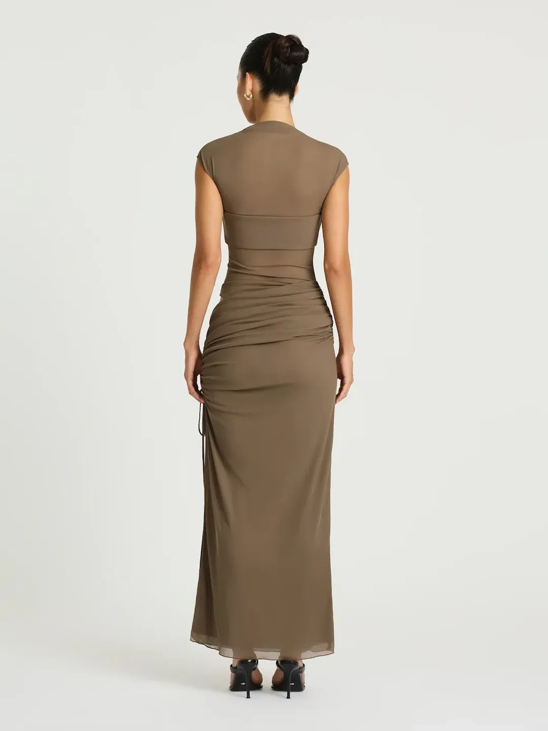 BECKER MAXI DRESS | KHAKI - SIZE 6 for rent on The Volte - main image