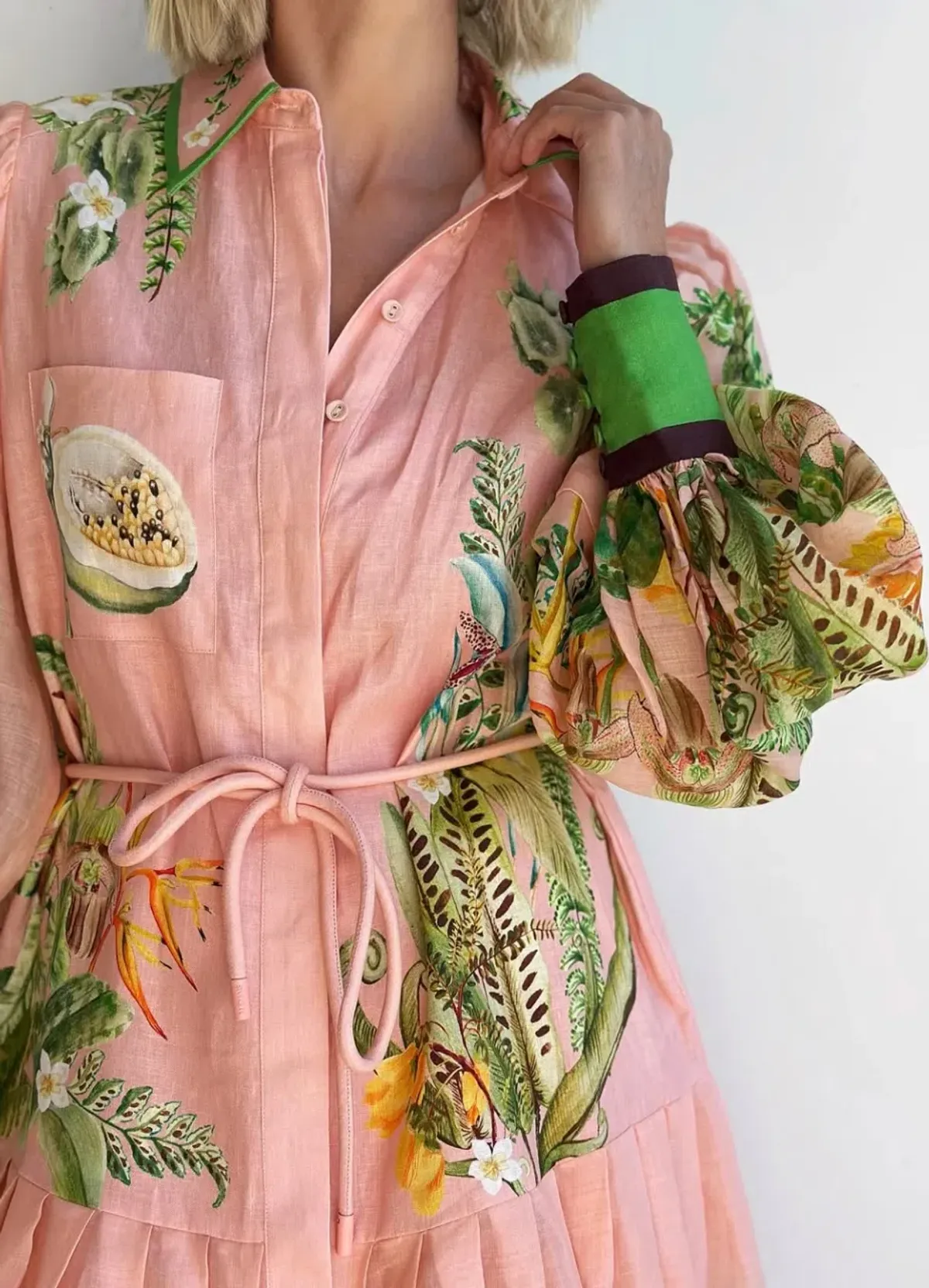 ALEMAIS PAPAYA SHIRTDRESS SIZE 12 - Image 3