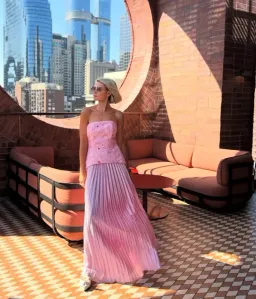 JUSTIN TONG CASCADE GOWN SIZE 12 for rent on The Volte - image 1