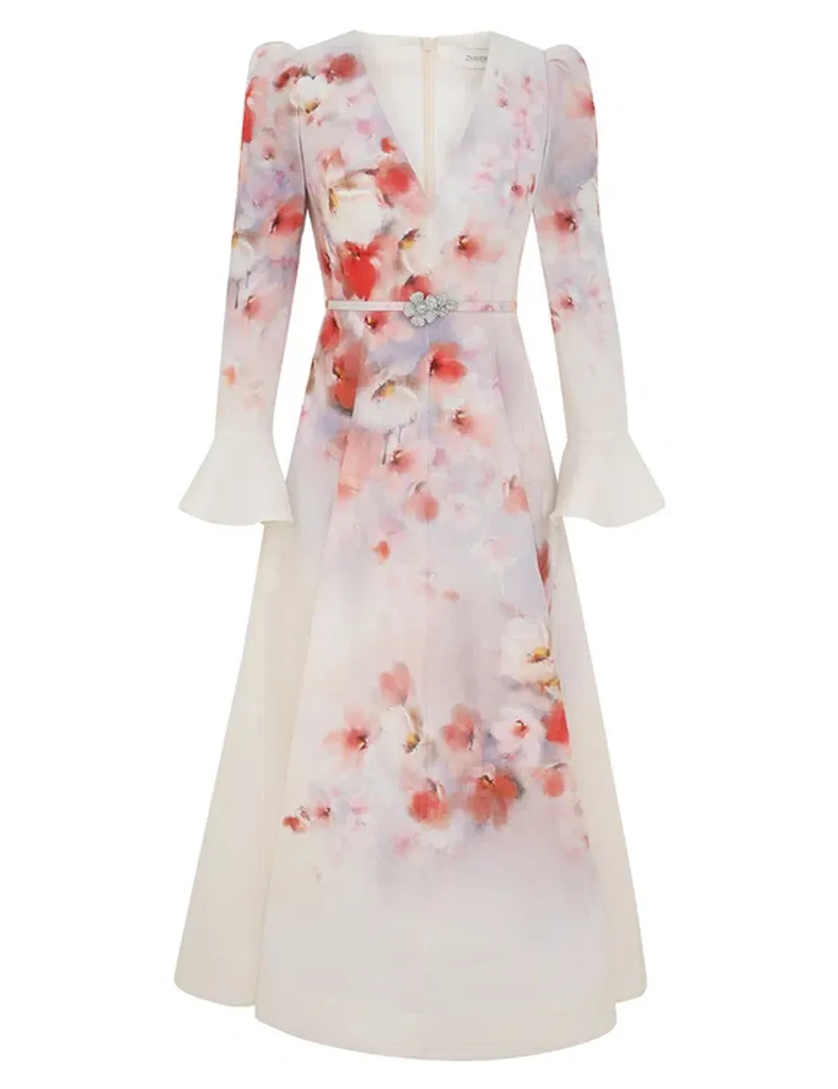 ZIMMERMANN CRUSH FRILL SLEEVE MIDI SIZE 2/12 - Image 3