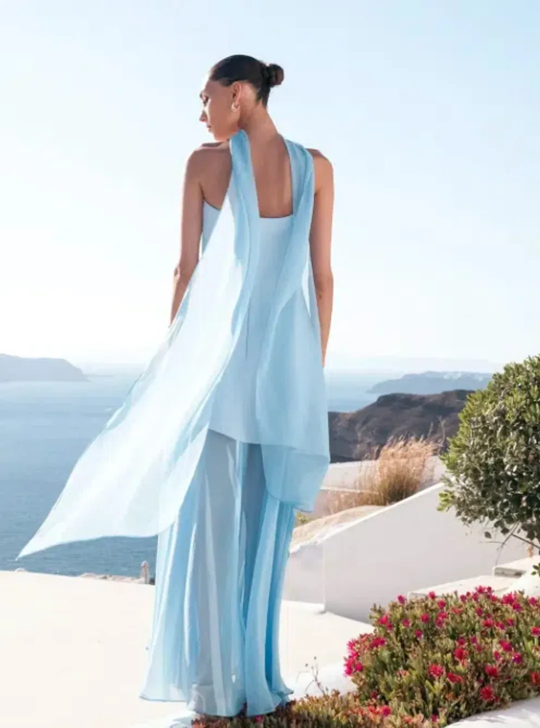 Matters Store Monaco Gown in Sky Blue size 10 for rent on The Volte - main image