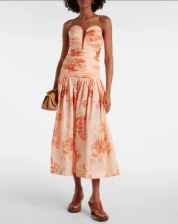 ZIMMERMANN CASCADIAN STRAPLESS MIDI DRESS SIZE 1/10 for rent on The Volte - image 3